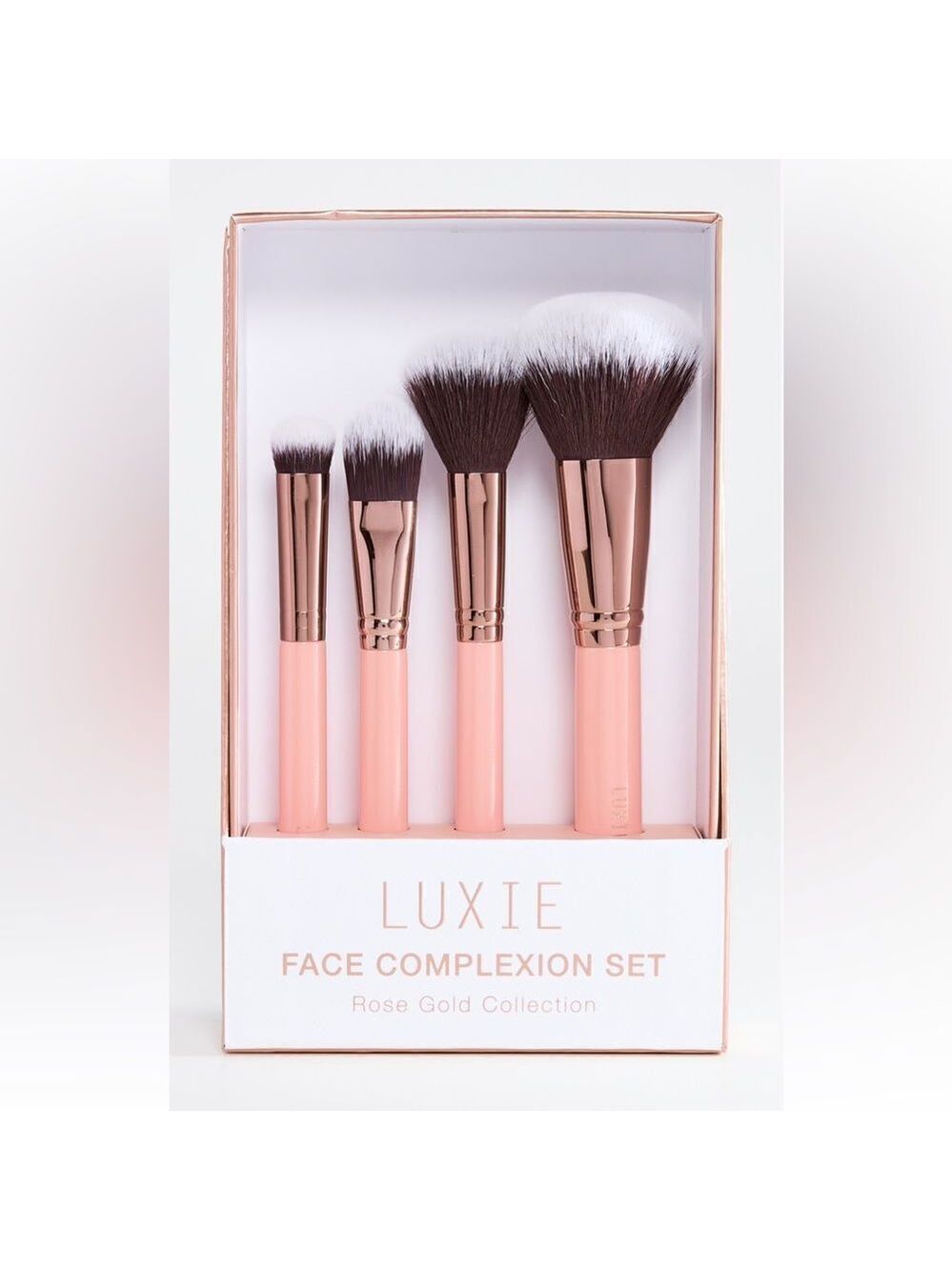 NEW Luxie Face Complexion Brush Set Rose Gold